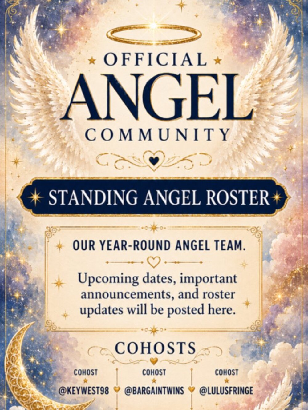 😇 ANGELS ~ CHECK OUT OUR NEW CO-HOSTS & NEW LOOK ~ MORE TO COME 😇